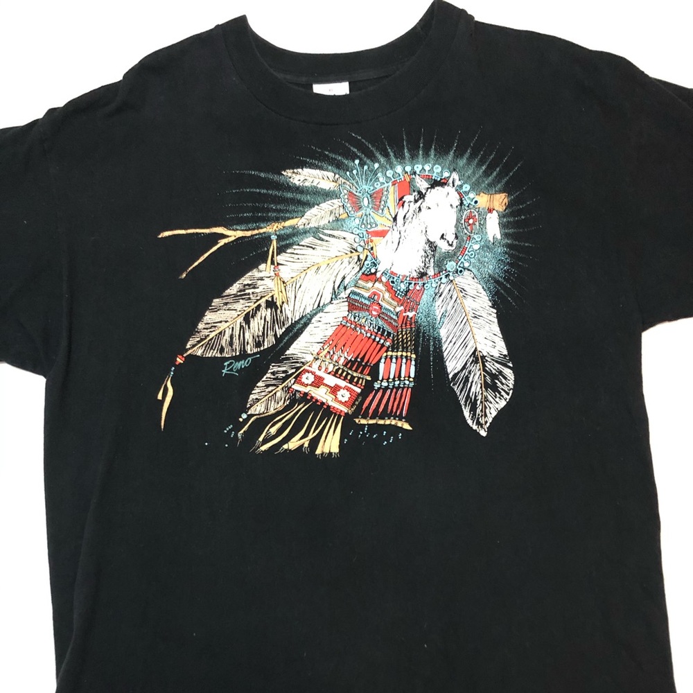 Vintage Native American T Shirt Single Stitch RENO
